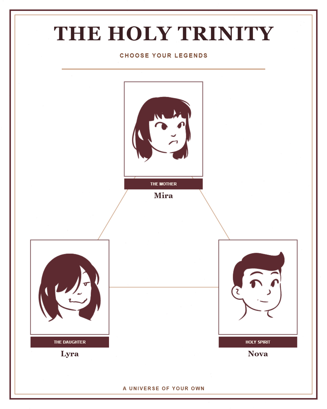 Classic Triangle finished poster preview with 3 roles
