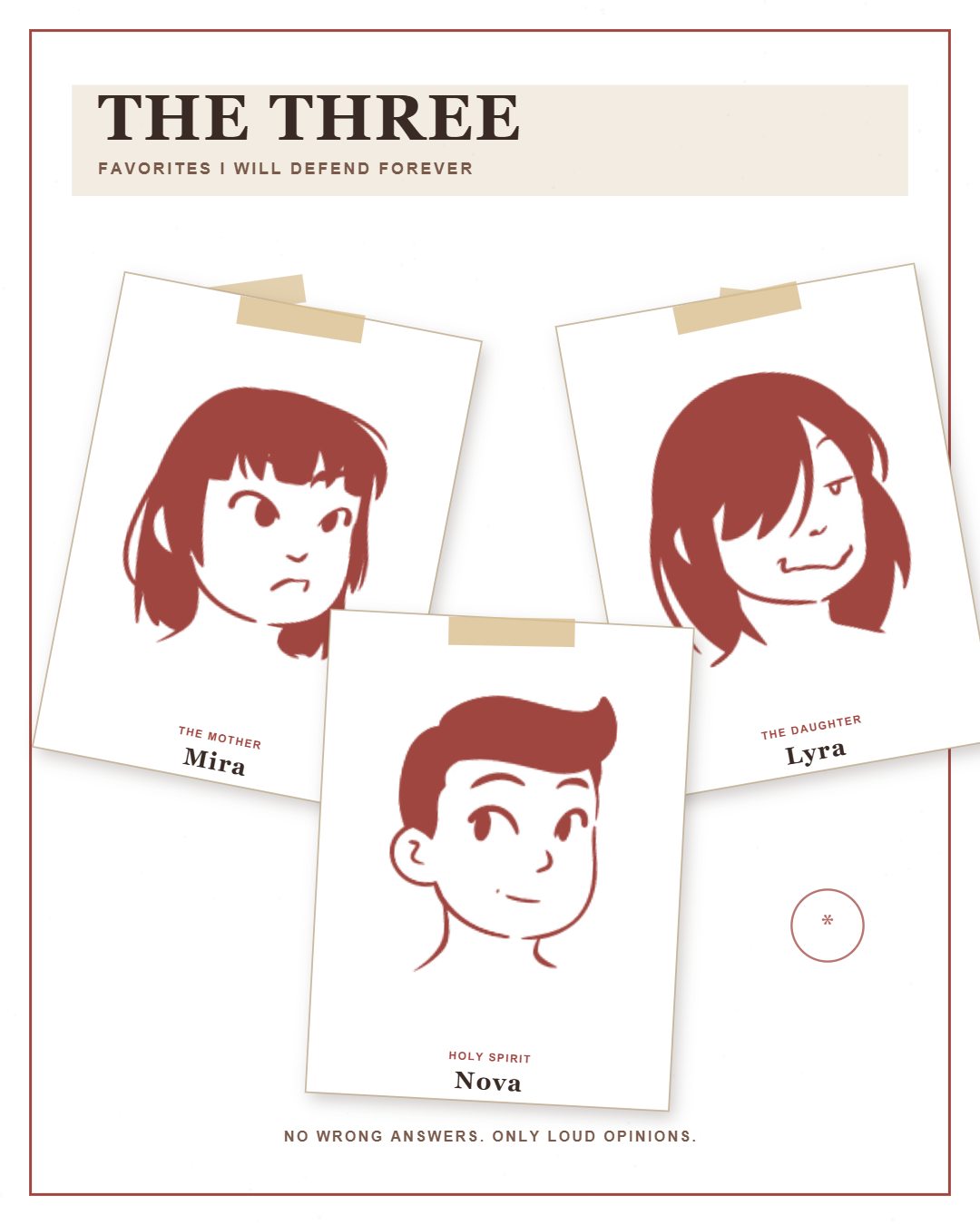 Scrapbook Triptych finished poster preview with 3 roles