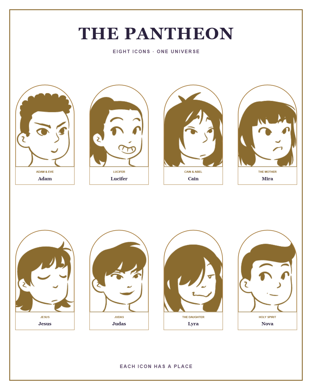 Pantheon Arches finished poster preview with 8 roles