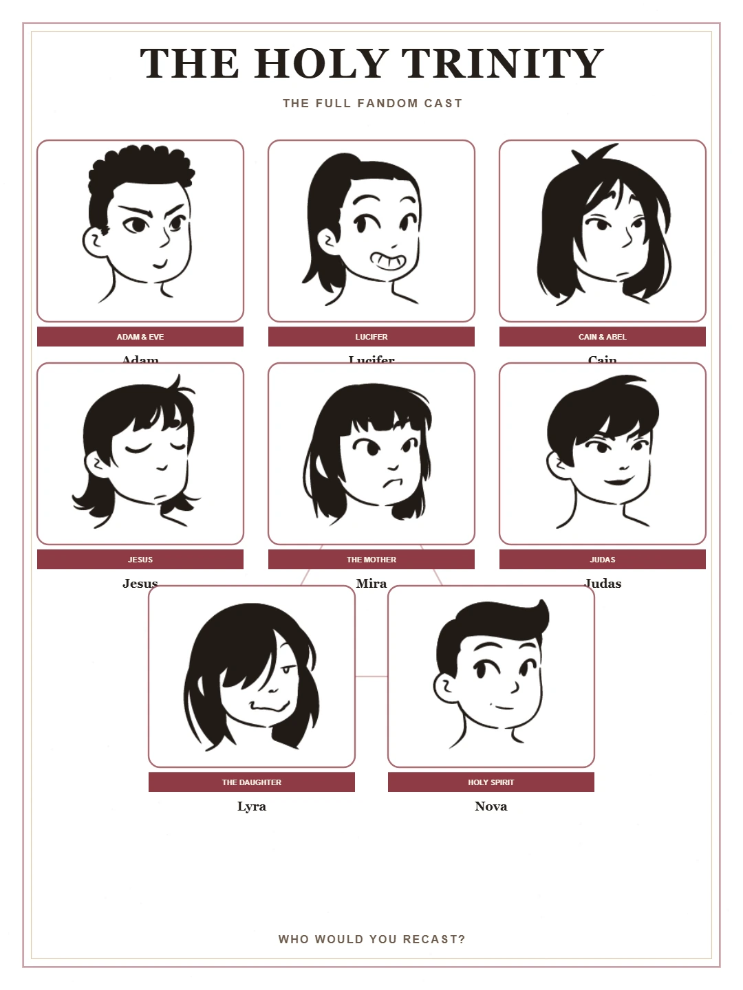 Trend Fandom Collage finished poster preview with 8 roles